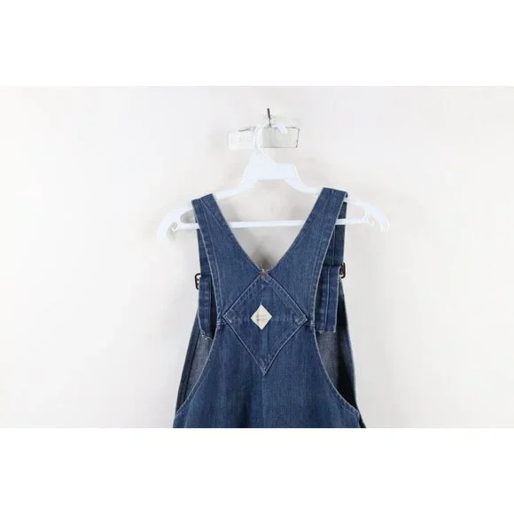 Vintage 60s 70s Big Mac Mens 30x32 Distressed Square Bak Denim Overalls Bibs USA
